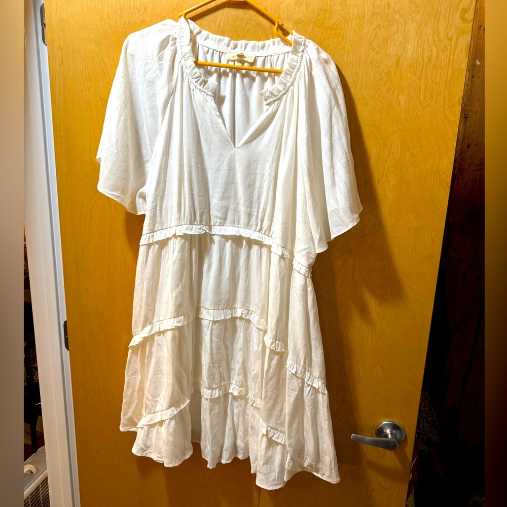 Boutique Entro White Boho Dress